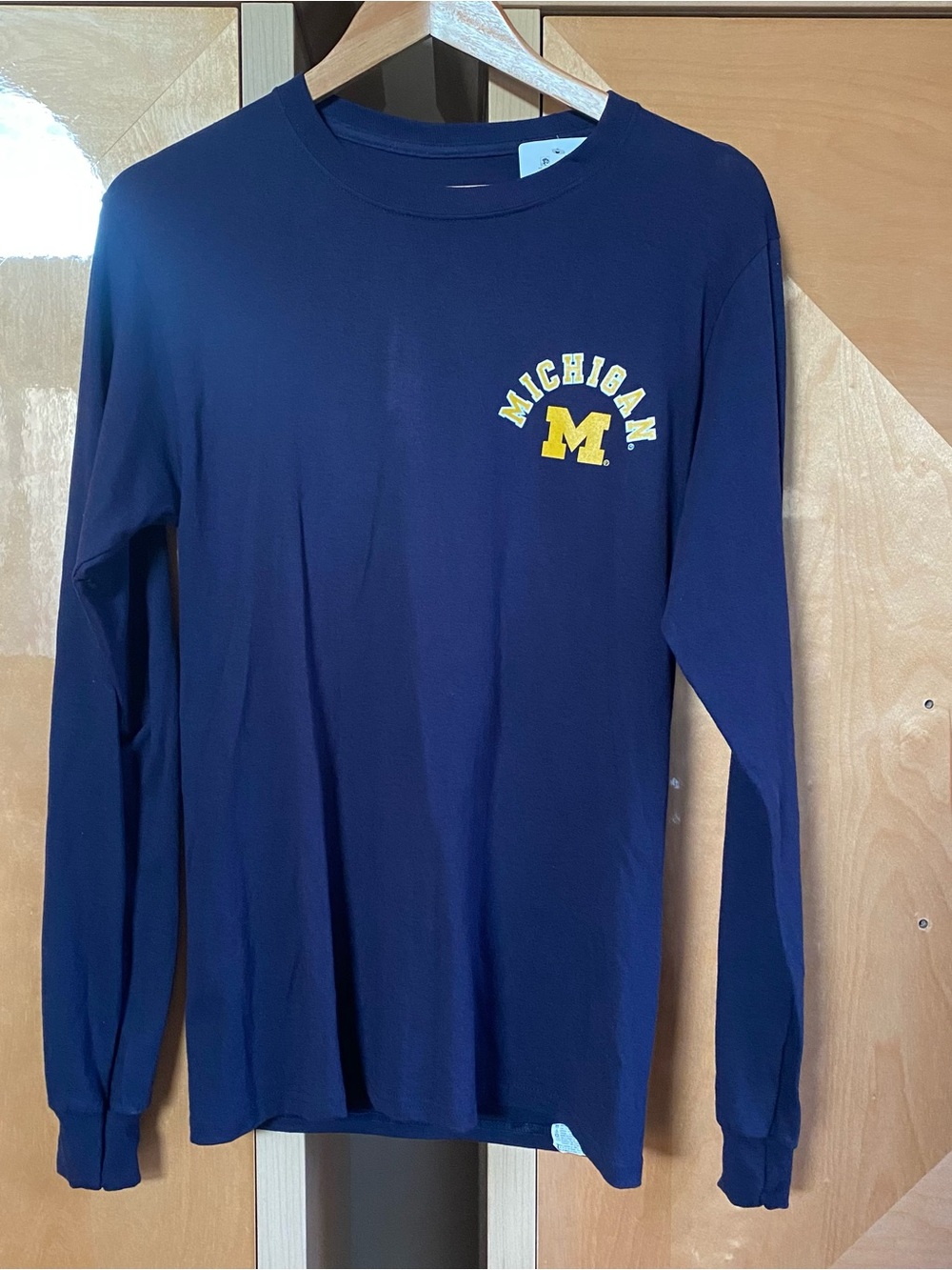 University Of Michigan Long Sleeve T-shirt Small Russel NWT